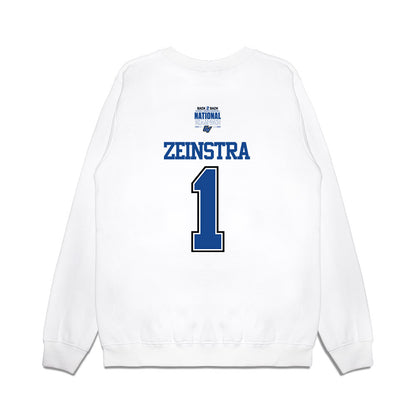 Grand Valley - NCAA Women's Basketball : Avery Zeinstra - DII Back to Back National Champions Premium Crewneck Sweatshirt-1