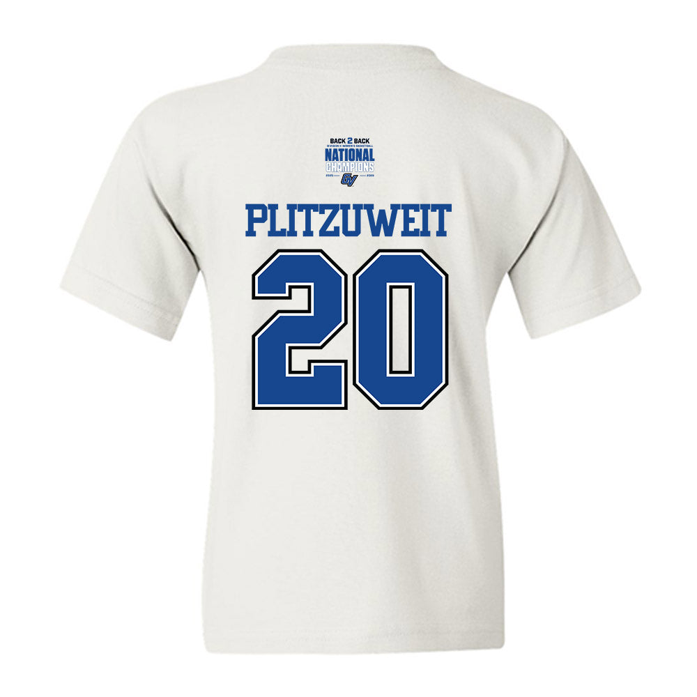 Grand Valley - NCAA Women's Basketball : Lexi Plitzuweit - DII Back to Back National Champions Youth T-Shirt-1