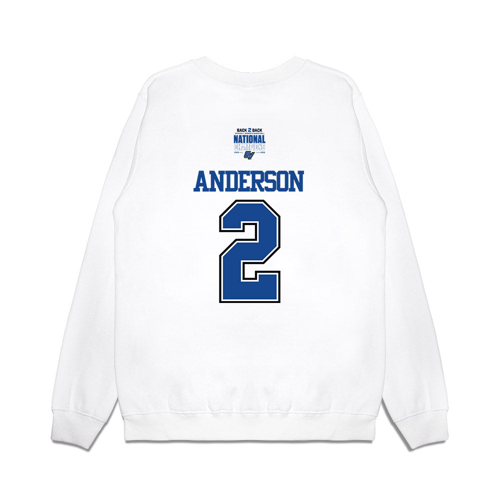 Grand Valley - NCAA Women's Basketball : Molly Anderson - DII Back to Back National Champions Premium Crewneck Sweatshirt-1