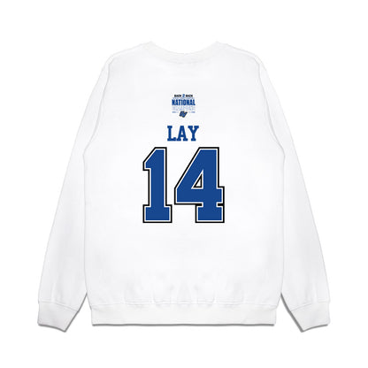 Grand Valley - NCAA Women's Basketball : Avery Lay - DII Back to Back National Champions Premium Crewneck Sweatshirt-1