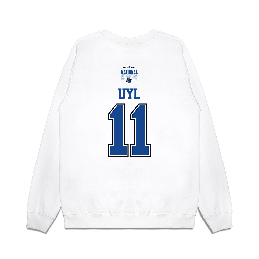 Grand Valley - NCAA Women's Basketball : Madi Uyl - DII Back to Back National Champions Premium Crewneck Sweatshirt-1