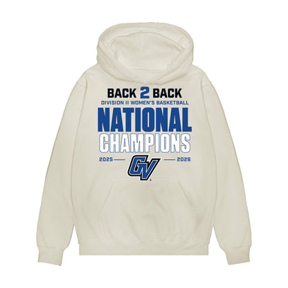 Grand Valley - NCAA Women's Basketball : Avery Zeinstra - DII Back to Back National Champions Premium Hooded Sweatshirt-0