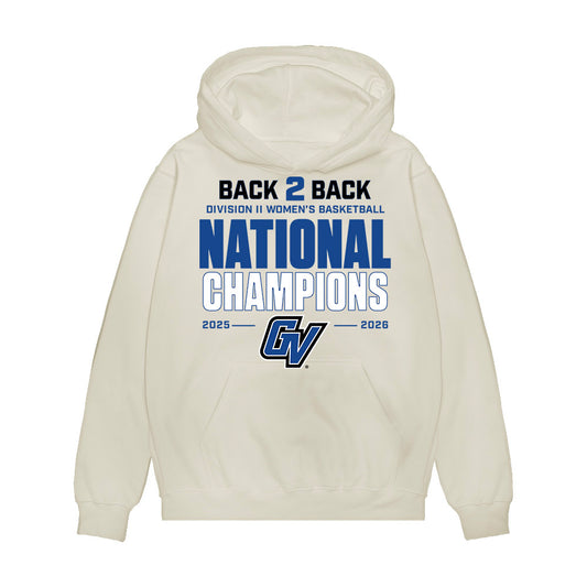 Grand Valley - NCAA Women's Basketball : MacKenzie Bisballe - DII Back to Back National Champions Premium Hooded Sweatshirt-0
