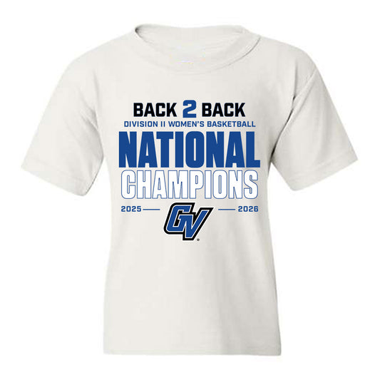 Grand Valley - NCAA Women's Basketball : Paige VanStee - DII Back to Back National Champions Youth T-Shirt-0