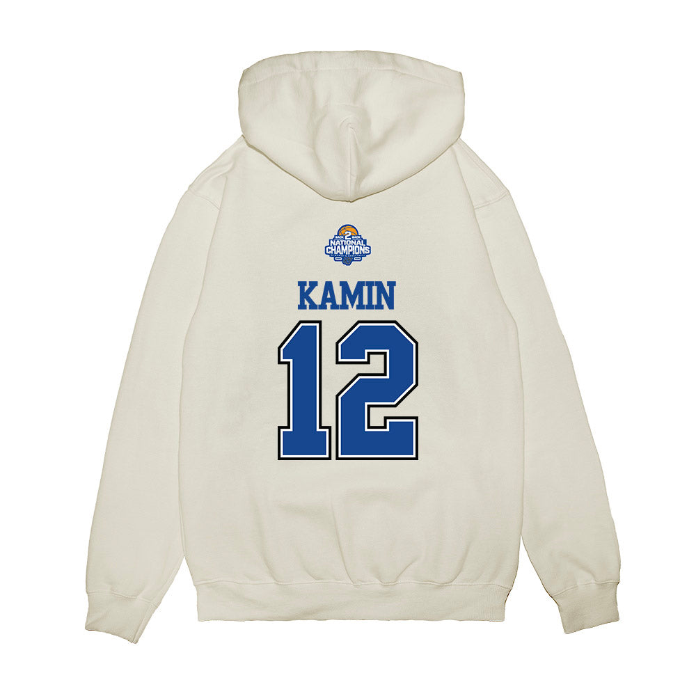 Grand Valley - NCAA Women's Basketball : Nicole Kamin - 2026 DII Back to Back National Champions Premium Hooded Sweatshirt-1