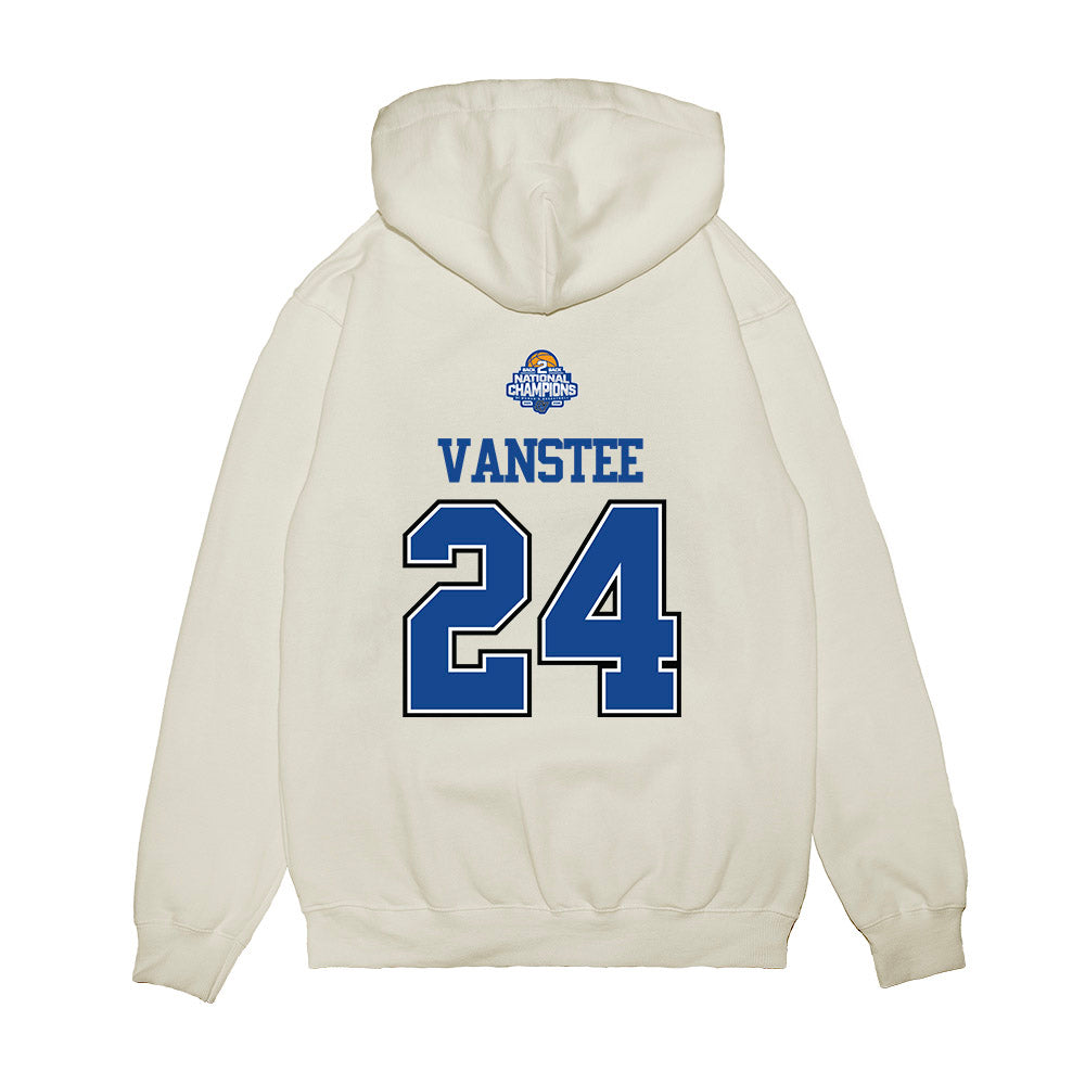 Grand Valley - NCAA Women's Basketball : Paige VanStee - 2026 DII Back to Back National Champions Premium Hooded Sweatshirt-1