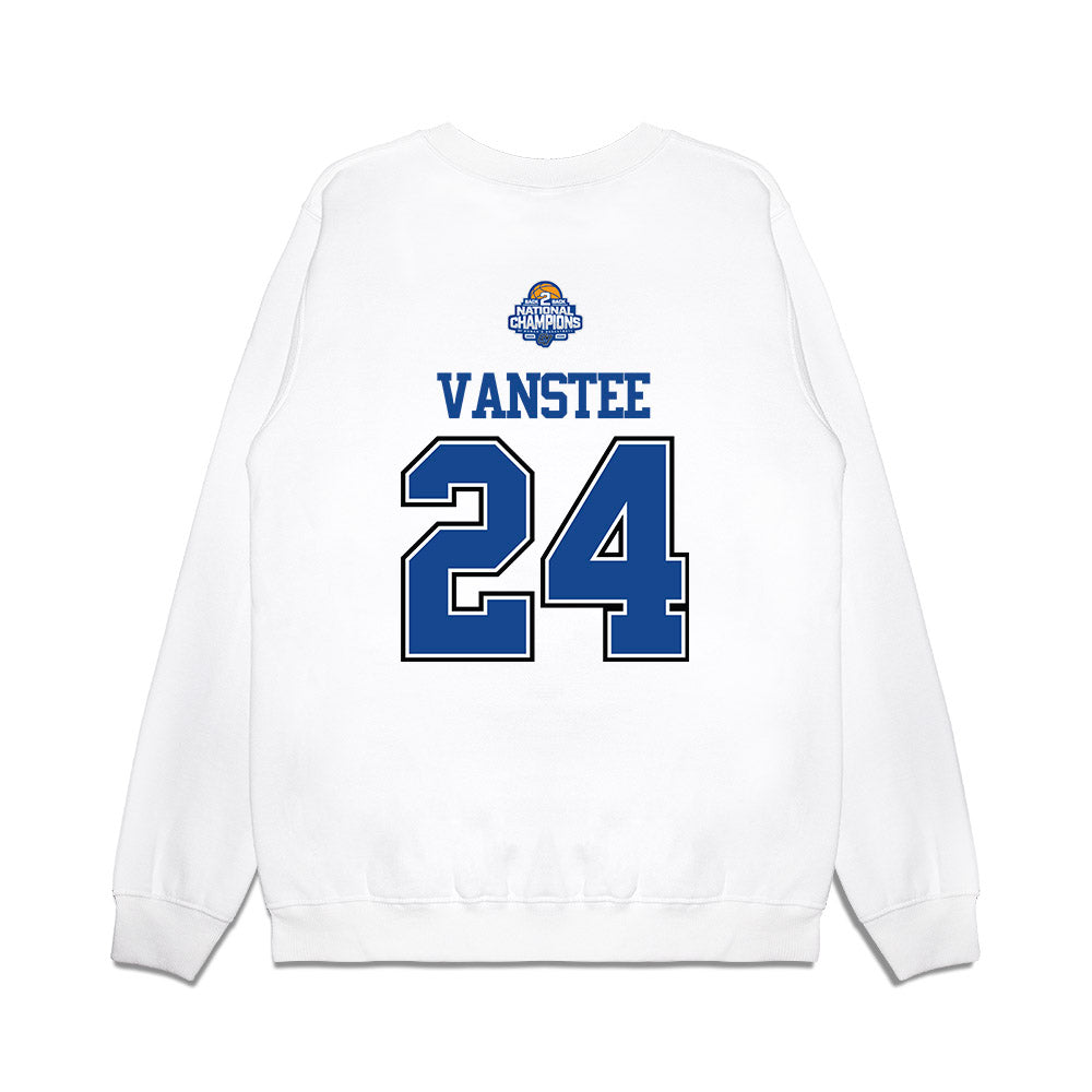 Grand Valley - NCAA Women's Basketball : Paige VanStee - 2026 DII Back to Back National Champions Premium Crewneck Sweatshirt-1