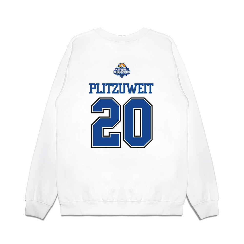 Grand Valley - NCAA Women's Basketball : Lexi Plitzuweit - 2026 DII Back to Back National Champions Premium Crewneck Sweatshirt-1