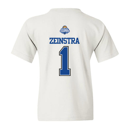 Grand Valley - NCAA Women's Basketball : Avery Zeinstra - 2026 DII Back to Back National Champions Youth T-Shirt-1