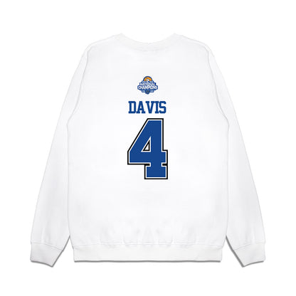 Grand Valley - NCAA Women's Basketball : Anayya Davis - 2026 DII Back to Back National Champions Premium Crewneck Sweatshirt-1