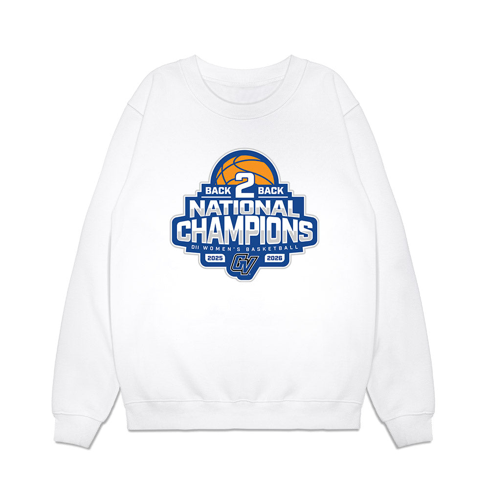 Grand Valley - NCAA Women's Basketball : Lexi Plitzuweit - 2026 DII Back to Back National Champions Premium Crewneck Sweatshirt-0