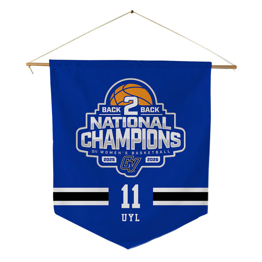 Grand Valley - NCAA Women's Basketball : Madi Uyl - 2026 Back to Back DII National Champions Pennant - 18" x 21"-0