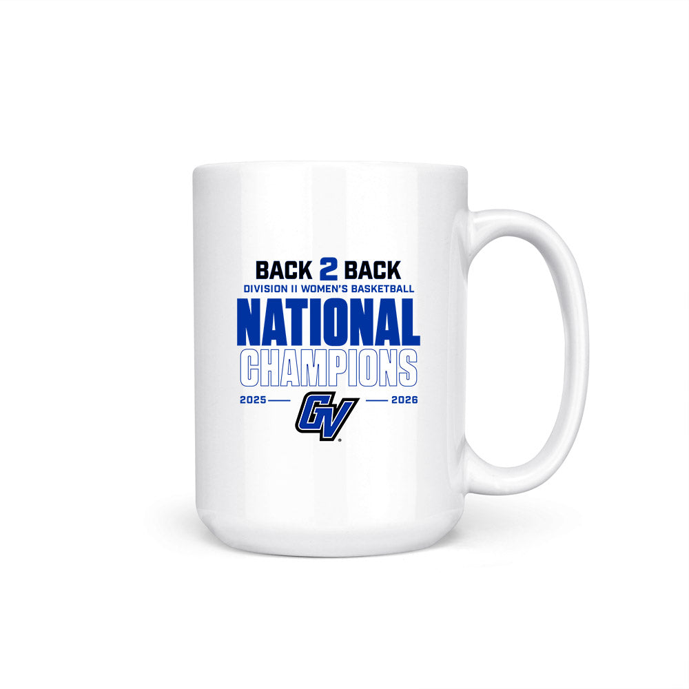 Grand Valley - NCAA Women's Basketball : Molly Anderson - 2026 DII National Champions Coffee Mug-0