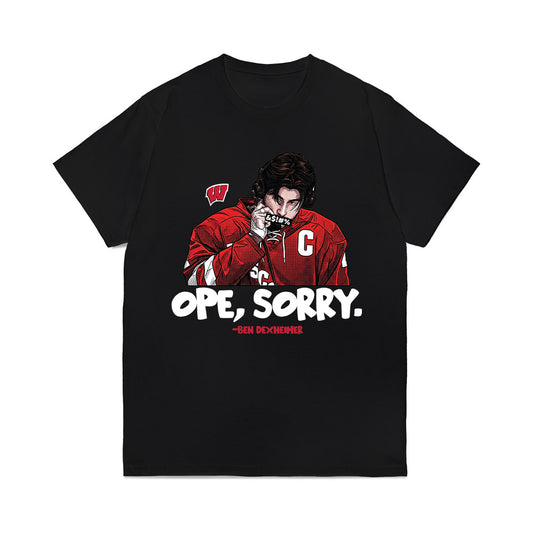 Wisconsin - NCAA Men's Ice Hockey : Ben Dexheimer - Graphic Tee Comfort Colors T-Shirt-0