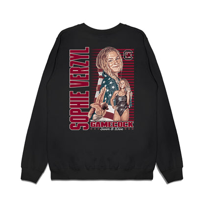 South Carolina - NCAA Women's Swimming & Diving : Sophie Verzyl - Collage Premium Crewneck Sweatshirt-1