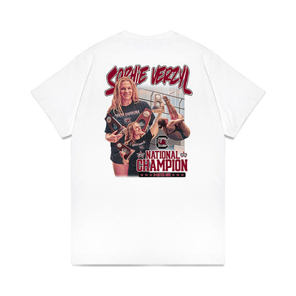 South Carolina - NCAA Women's Swimming & Diving : Sophie Verzyl - Collage Comfort Colors T-Shirt-1
