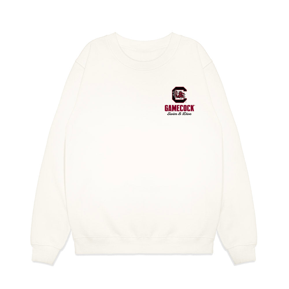 South Carolina - NCAA Women's Swimming & Diving : Sophie Verzyl - National Champion Caricature Premium Crewneck Sweatshirt-0