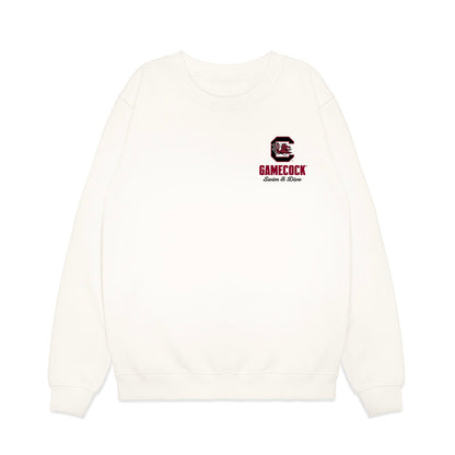 South Carolina - NCAA Women's Swimming & Diving : Sophie Verzyl - National Champion Caricature Premium Crewneck Sweatshirt-0
