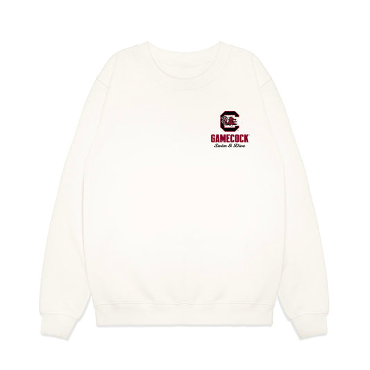 South Carolina - NCAA Women's Swimming & Diving : Sophie Verzyl - National Champion Caricature Premium Crewneck Sweatshirt-0