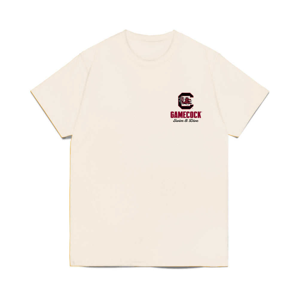 South Carolina - NCAA Women's Swimming & Diving : Sophie Verzyl - National Champion Caricature Comfort Colors T-Shirt-0