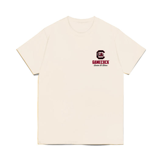 South Carolina - NCAA Women's Swimming & Diving : Sophie Verzyl - National Champion Caricature Comfort Colors T-Shirt-0