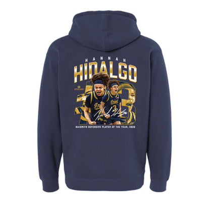 Notre Dame - NCAA Women's Basketball : Hannah Hidalgo - Defensive Player of The Year Hooded Pullover Sweatshirt-1