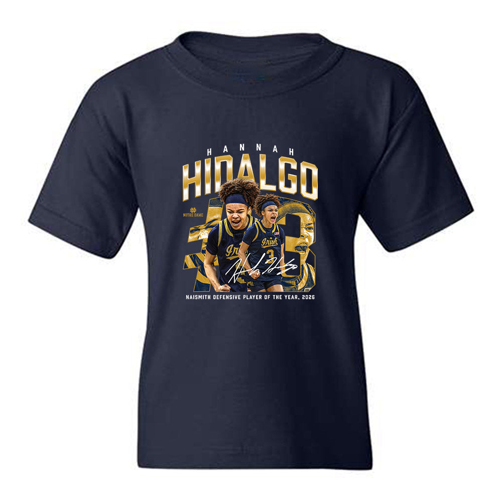 Notre Dame - NCAA Women's Basketball : Hannah Hidalgo - Defensive Player of The Year Youth T-Shirt-0