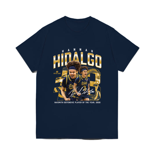 Notre Dame - NCAA Women's Basketball : Hannah Hidalgo - Defensive Player of The Year Comfort Colors T-Shirt-0