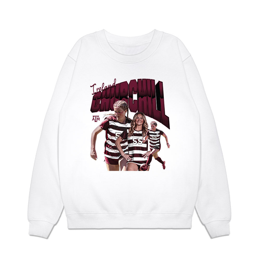 Texas A&M - NCAA Women's Soccer : Ireland Churchill - Collage Premium Crewneck Sweatshirt-0