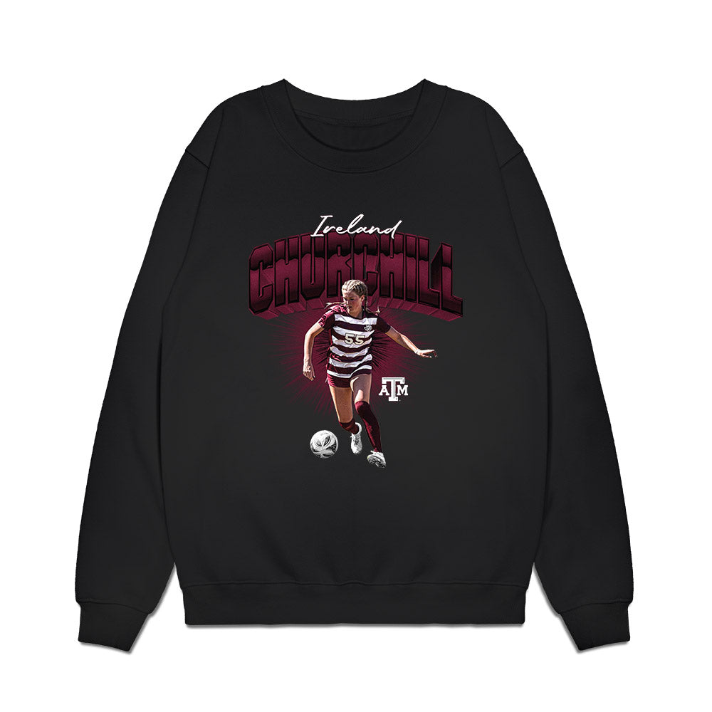 Texas A&M - NCAA Women's Soccer : Ireland Churchill - Collage Premium Crewneck Sweatshirt-0