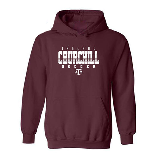 Texas A&M - NCAA Women's Soccer : Ireland Churchill - Classic Shersey Hooded Sweatshirt-0