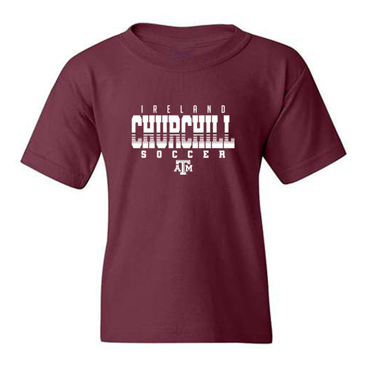 Texas A&M - NCAA Women's Soccer : Ireland Churchill - Classic Shersey Youth T-Shirt-0