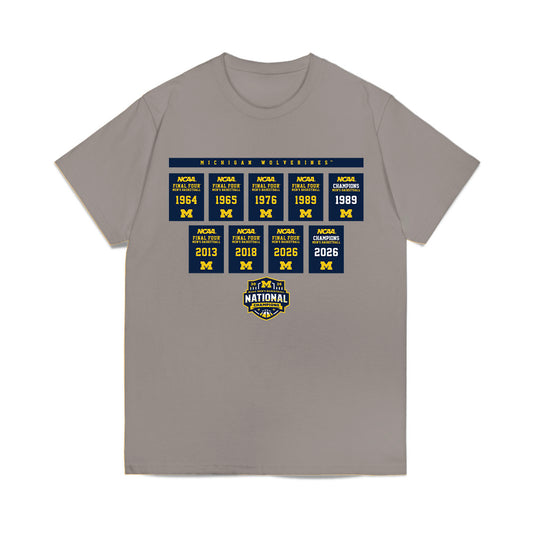 Michigan - NCAA Men's Basketball : - National Champions NCAA® March Madness® 2026 Comfort Colors T-Shirt-0