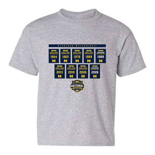Michigan - NCAA Men's Basketball : - National Champions NCAA® March Madness® 2026 Youth T-Shirt-0