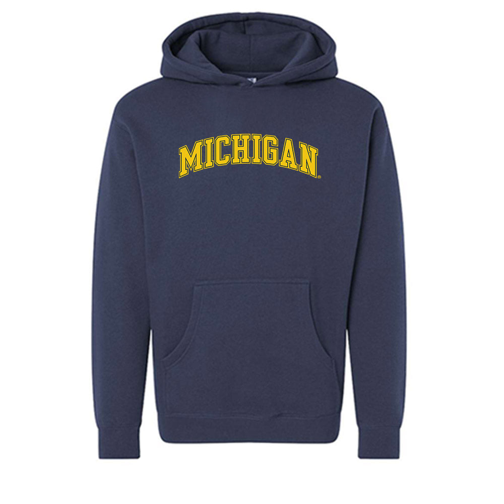 Michigan - NCAA Men's Basketball : Michigan Mark Hooded Pullover Sweatshirt-0