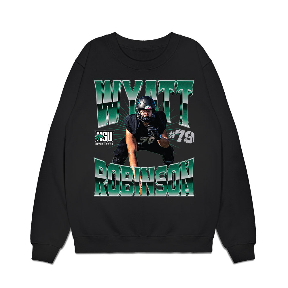 Northeastern State - NCAA Football : Wyatt Robinson - Collage Premium Crewneck Sweatshirt-0