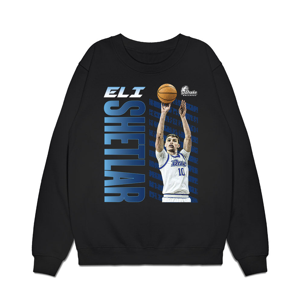 Drake - NCAA Mens Basketball : Eli Shetlar - Collage Premium Crewneck Sweatshirt-0