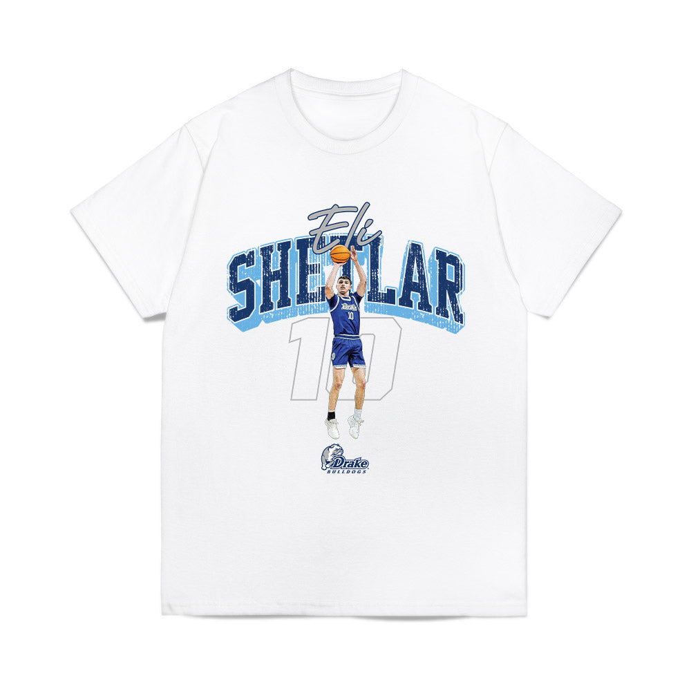Drake - NCAA Mens Basketball : Eli Shetlar - Collage Comfort Colors T-Shirt-0