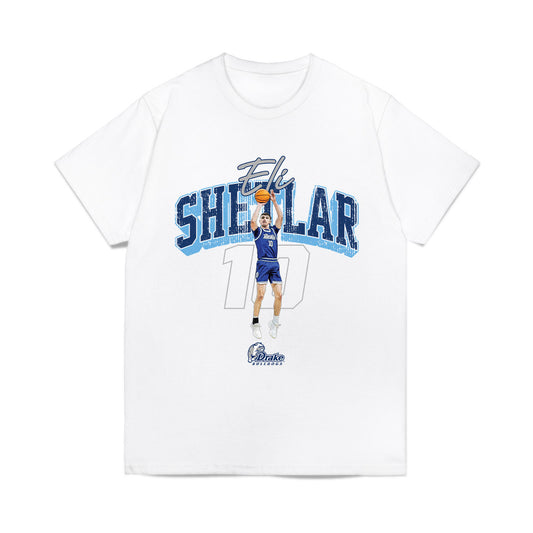 Drake - NCAA Mens Basketball : Eli Shetlar - Collage Comfort Colors T-Shirt-0