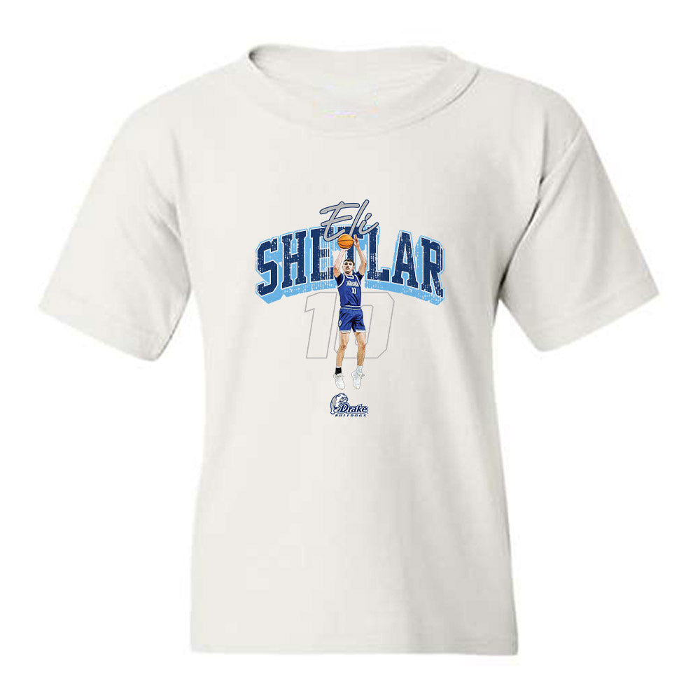 Drake - NCAA Mens Basketball : Eli Shetlar - Collage Youth T-Shirt-0