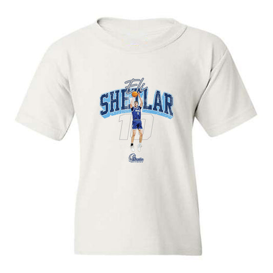 Drake - NCAA Mens Basketball : Eli Shetlar - Collage Youth T-Shirt-0