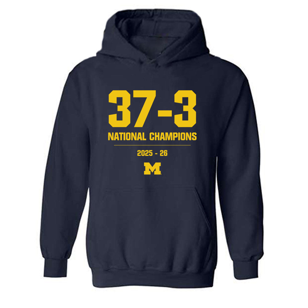 Michigan - NCAA Men's Basketball : Roster Hooded Sweatshirt-0