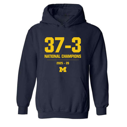 Michigan - NCAA Men's Basketball : Roster Hooded Sweatshirt-0