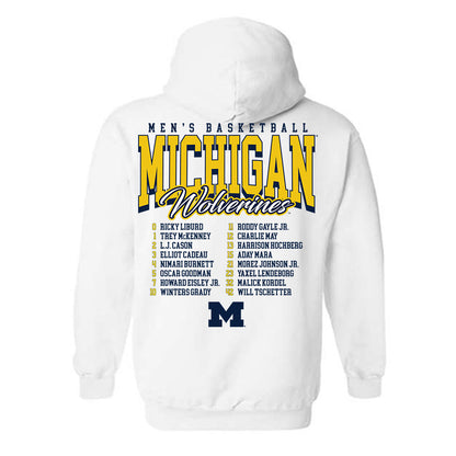 Michigan - NCAA Men's Basketball : Roster Hooded Sweatshirt-1