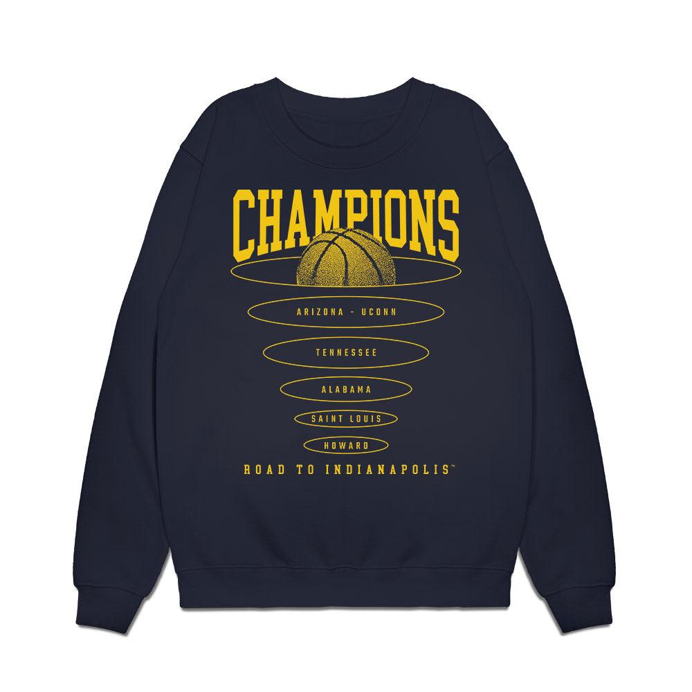 Michigan - NCAA Men's Basketball : Roster Premium Crewneck Sweatshirt-0
