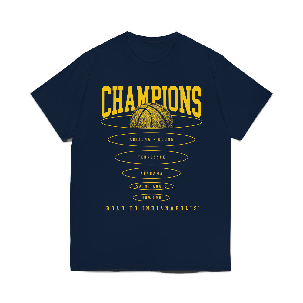Michigan - NCAA Men's Basketball : Roster Comfort Colors T-Shirt-0