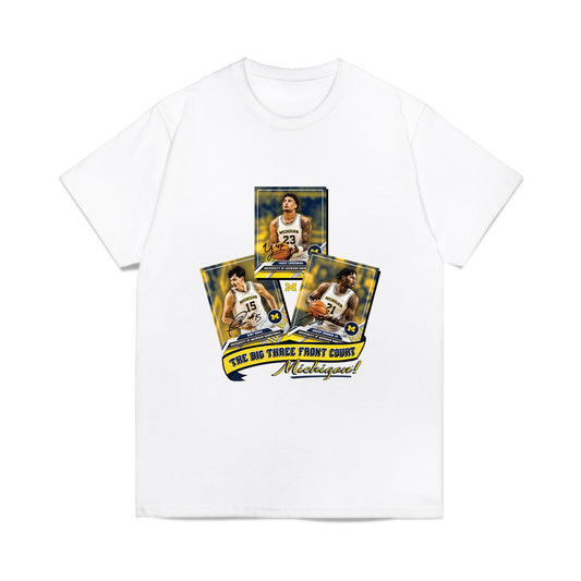 Michigan - NCAA Men's Basketball : Aday Mara & Morez Johnson Jr. & Yaxel Lendeborg - Graphic Comfort Colors T-Shirt-0