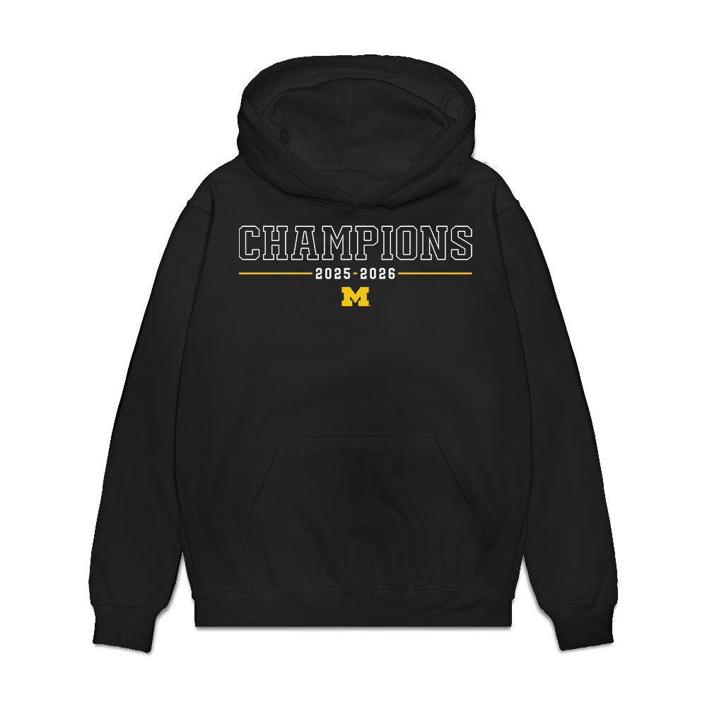 Michigan - NCAA Men's Basketball : Roster Premium Hooded Sweatshirt-0