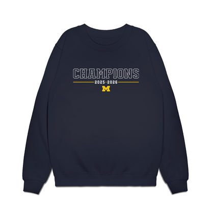 Michigan - NCAA Men's Basketball : Roster Premium Crewneck Sweatshirt-0