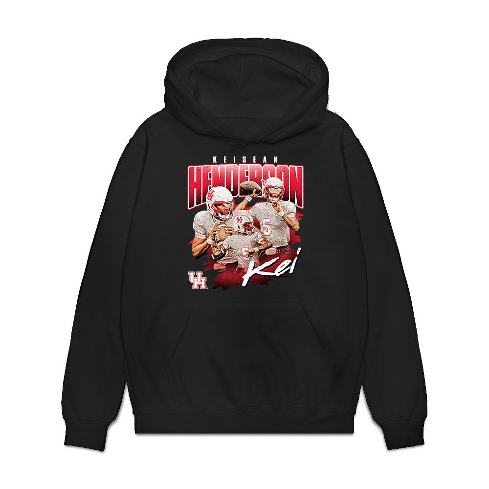 Houston - NCAA Football : Keisean Henderson - Collage Premium Hooded Sweatshirt-0